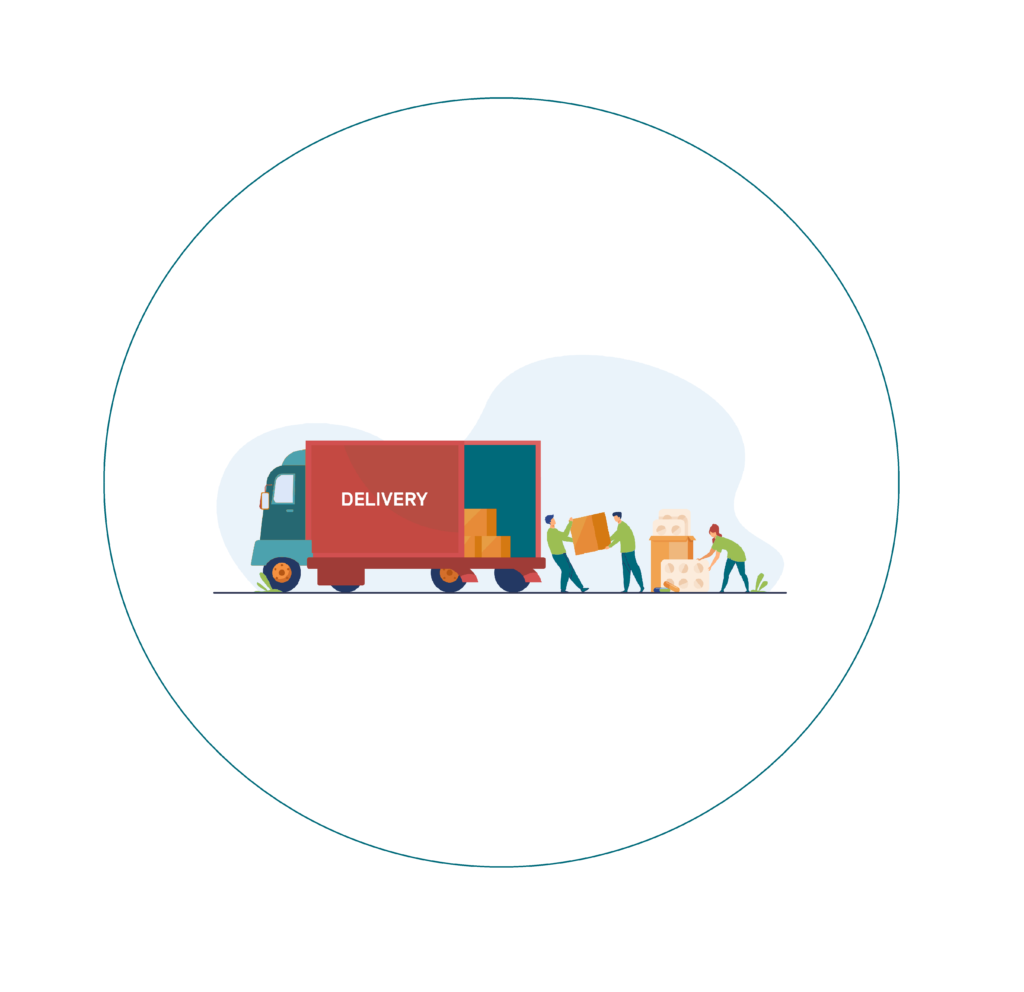 un camion importe des cartons de compléments alimentaires