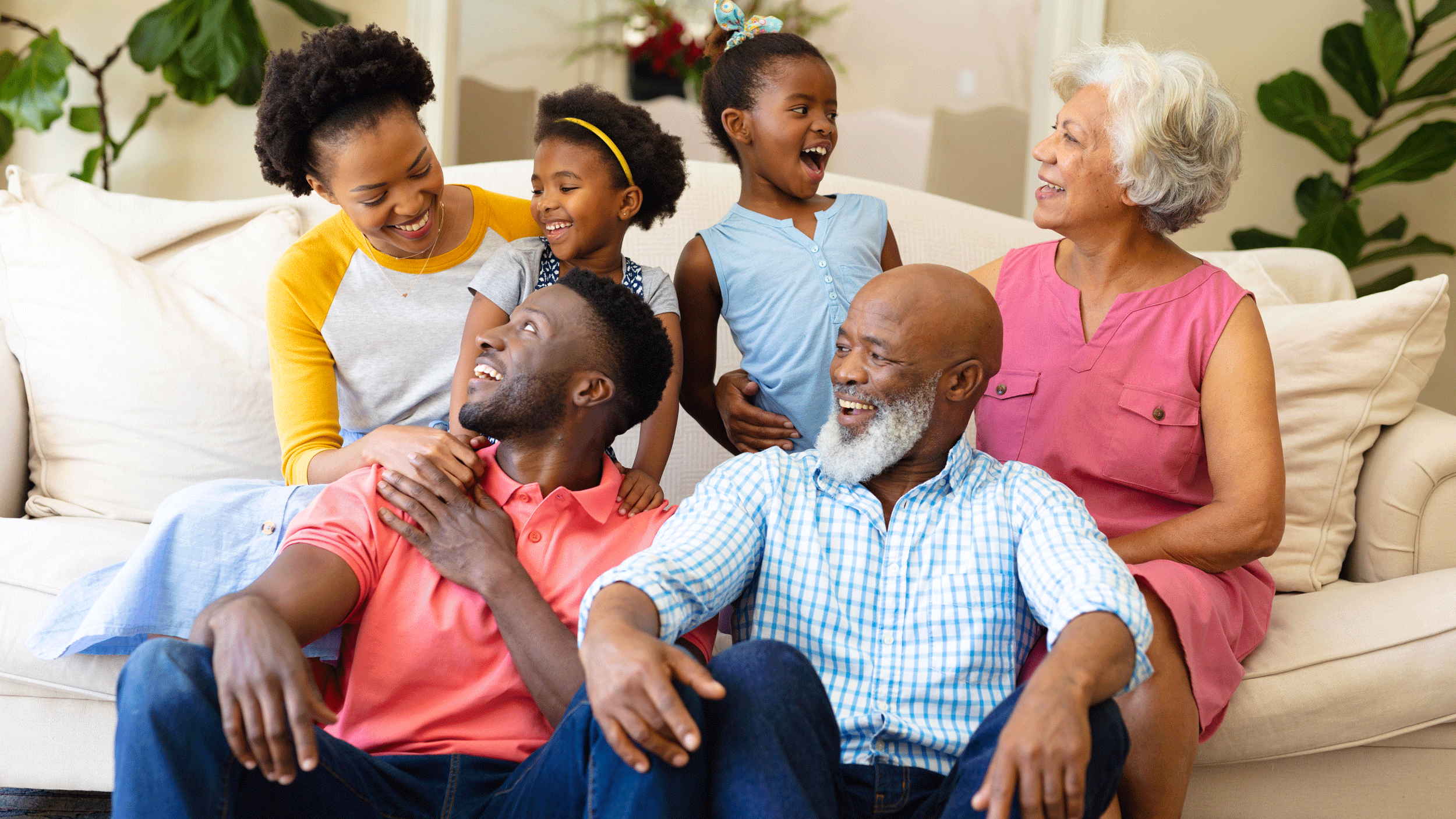 une famille heureuse